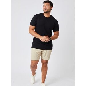 Fresh Clean Threads Mens Crew Neck Short Sleeve Tee T-Shirt Black
